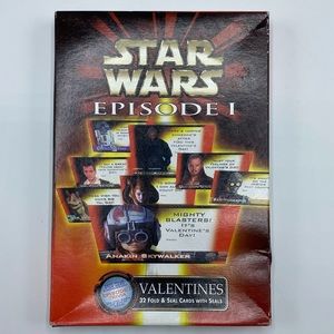 STAR WARS Episode 1 Sealed Box Vintage Valentine's Day Cards with Envelopes